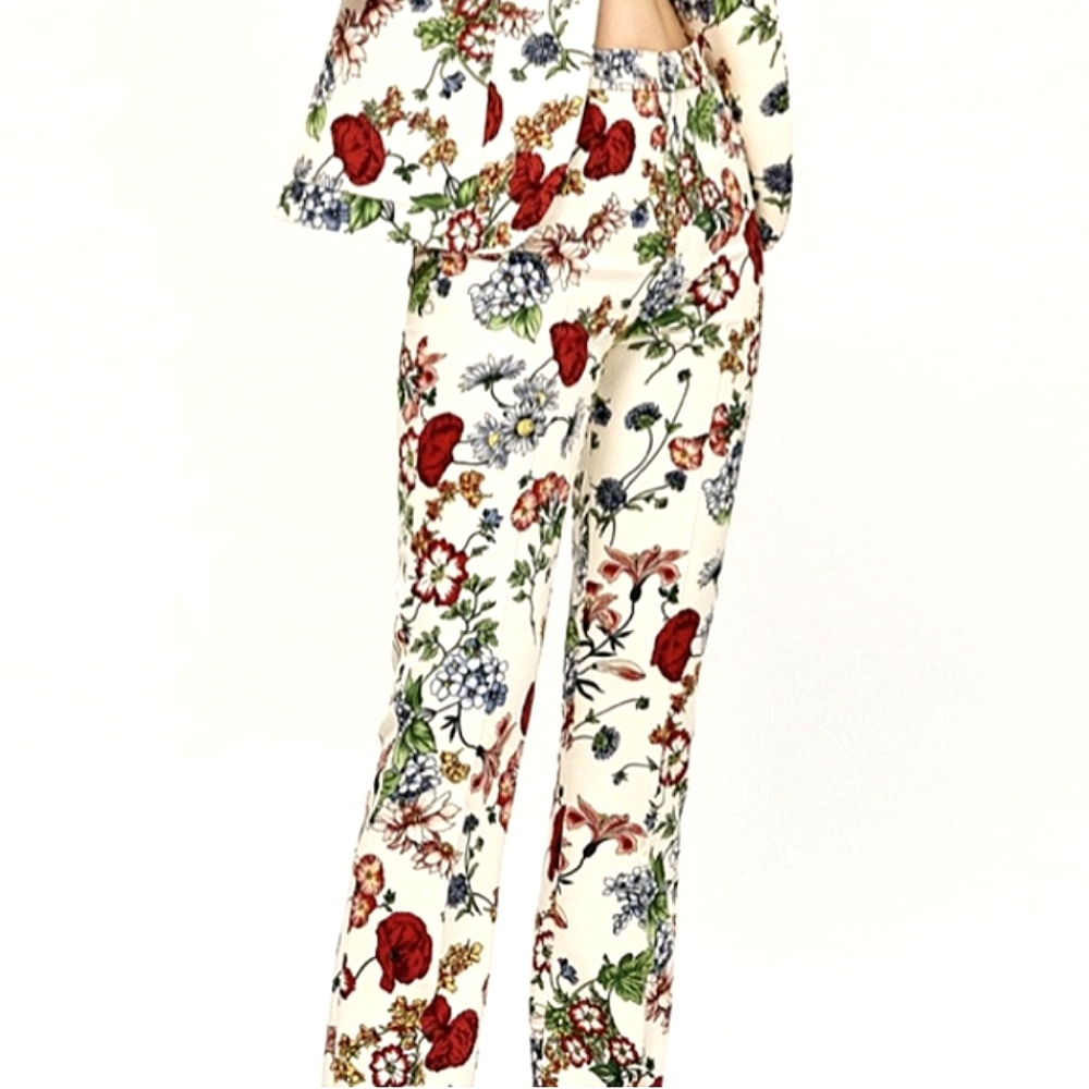 ZARA Multicolor Floral Trousers